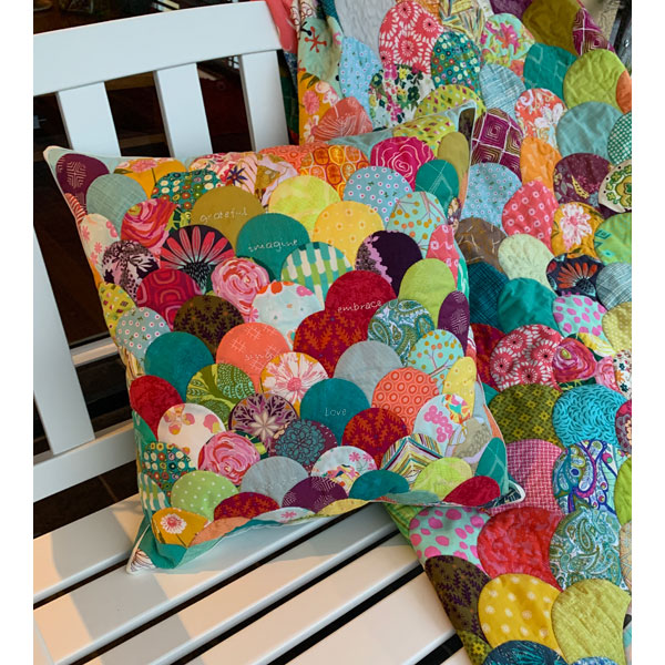 Covid Clams Quilt and Cushion Design by Deborah Louie